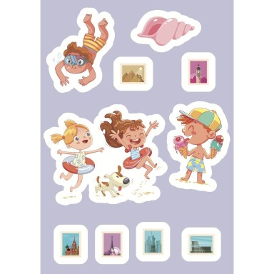 Stickers e attività. Le vacanze