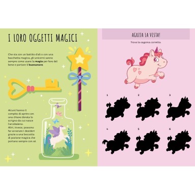 Stickers e attività. Gli unicorni