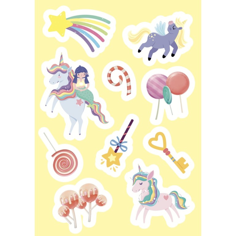 Stickers e attività. Gli unicorni