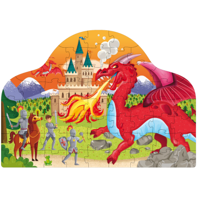Puzzle sagomati. Cavalieri e draghi (Outlet)