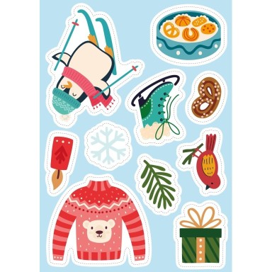 Stickers e attività. Inverno