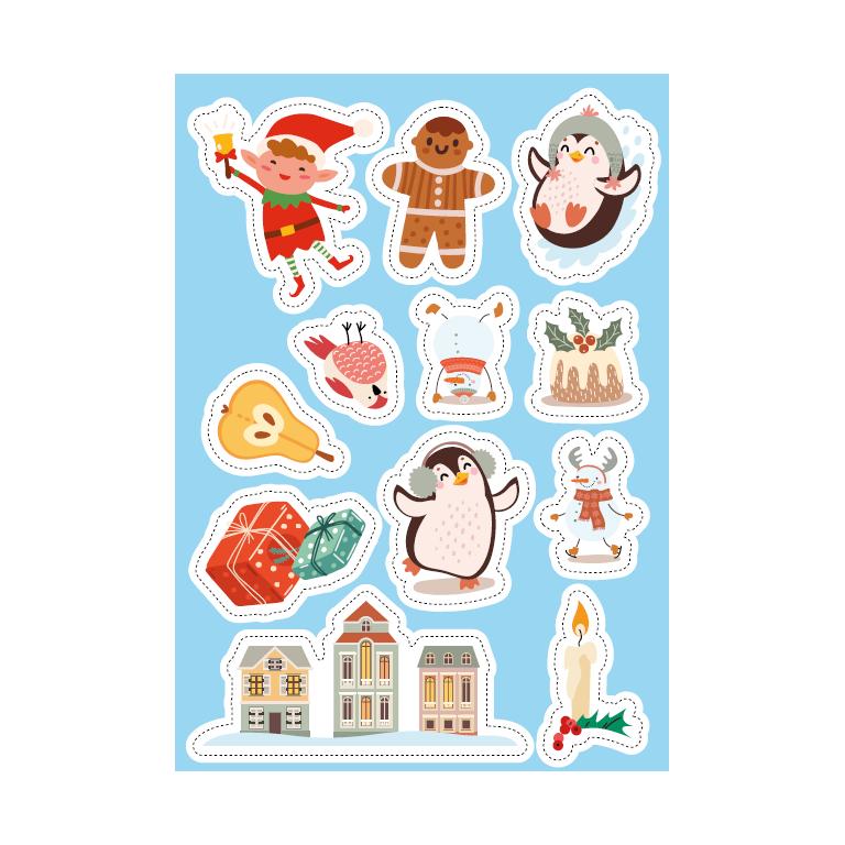 Stickers e attività. Il Natale