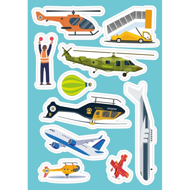 Stickers e attività. Veicoli