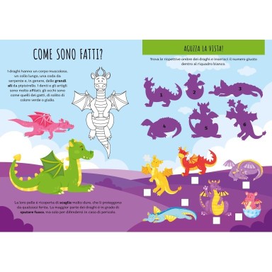 Stickers e attività. Draghi