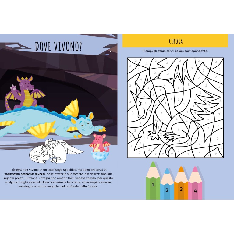 Stickers e attività. Draghi