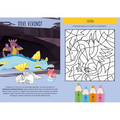 Stickers e attività. Draghi