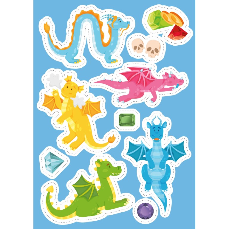 Stickers e attività. Draghi