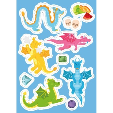 Stickers e attività. Draghi