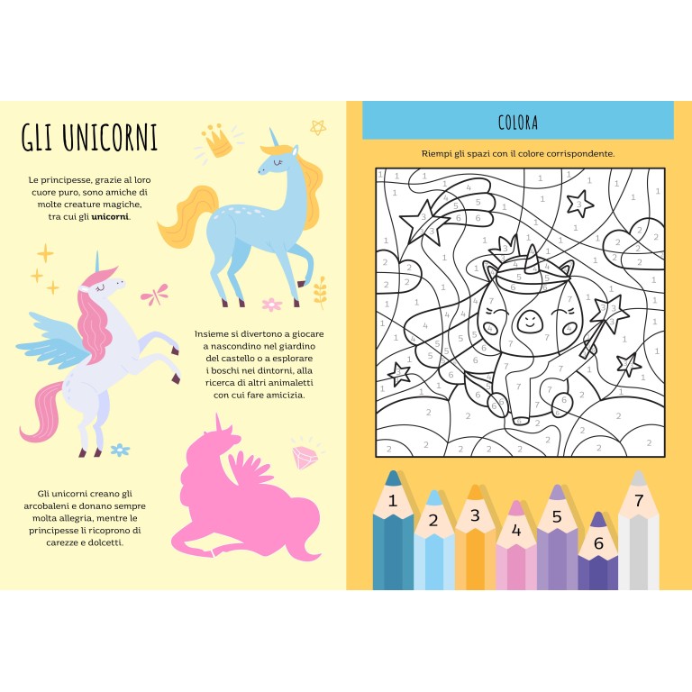 Stickers e attività. Principesse