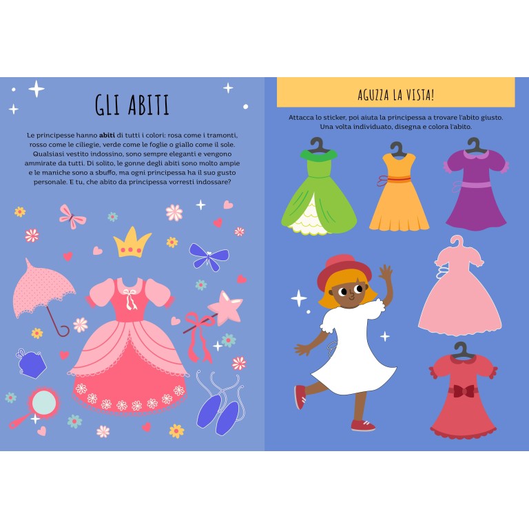Stickers e attività. Principesse