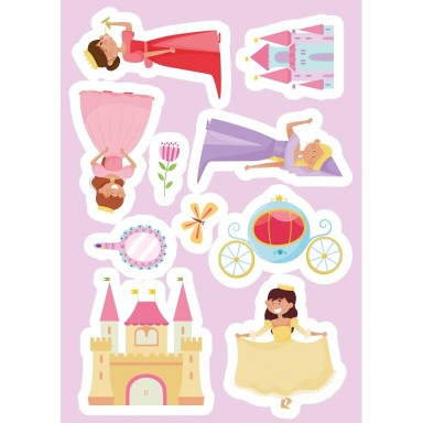 Stickers e attività. Principesse