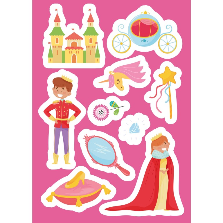 Stickers e attività. Principesse