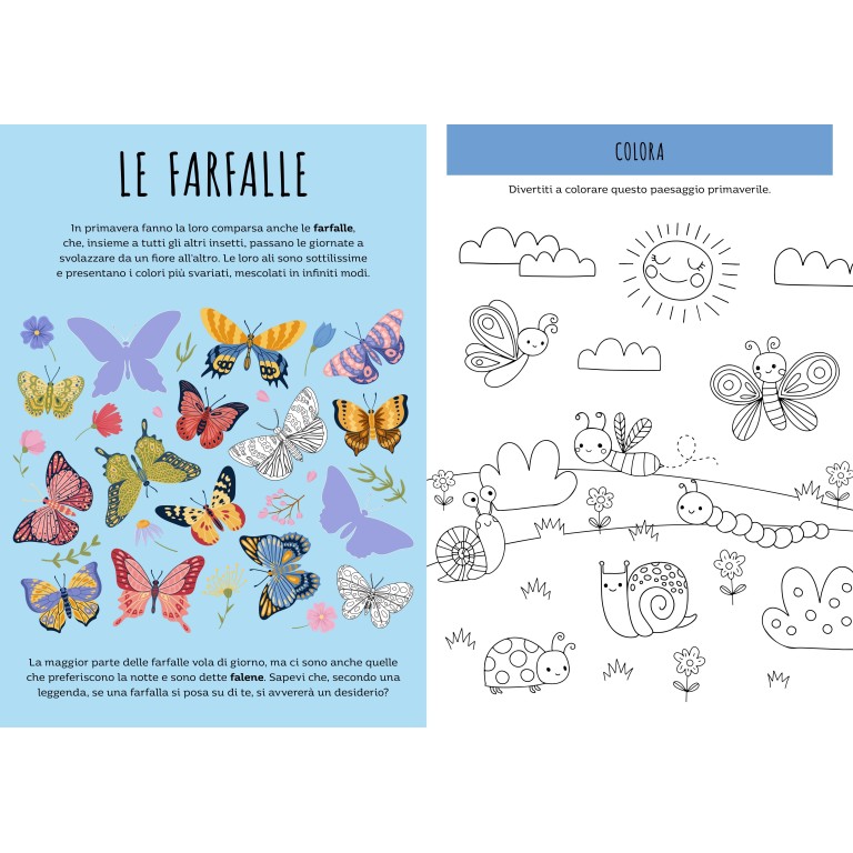 Stickers e attività. Primavera