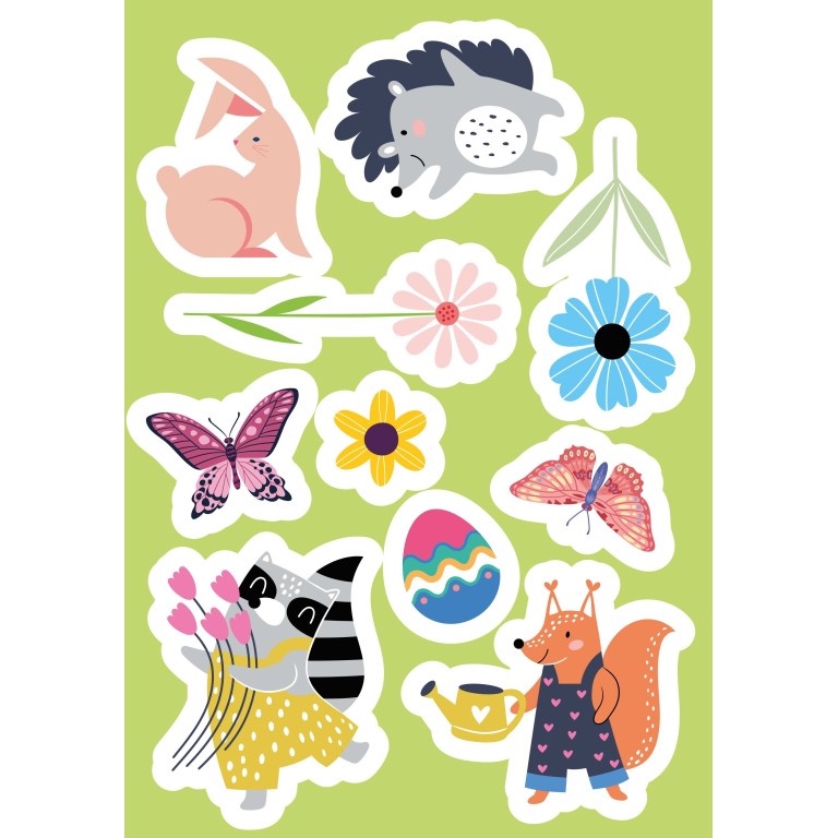 Stickers e attività. Primavera