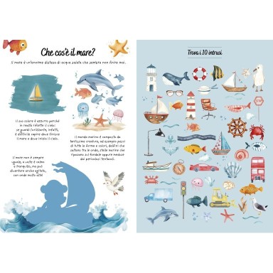 Sticker e attività. Vacanze al mare