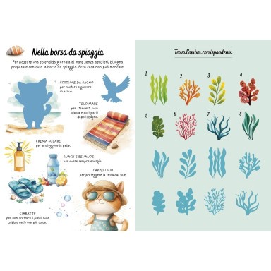 Sticker e attività. Vacanze al mare