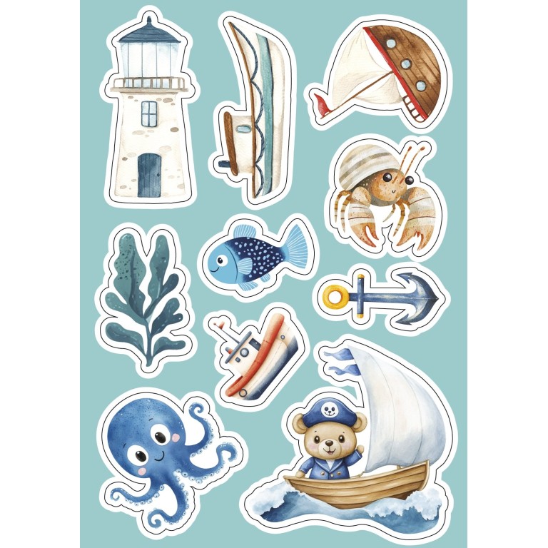 Sticker e attività. Vacanze al mare