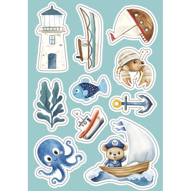 Sticker e attività. Vacanze al mare