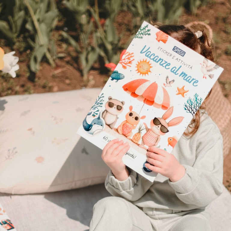 Sticker e attività. Vacanze al mare