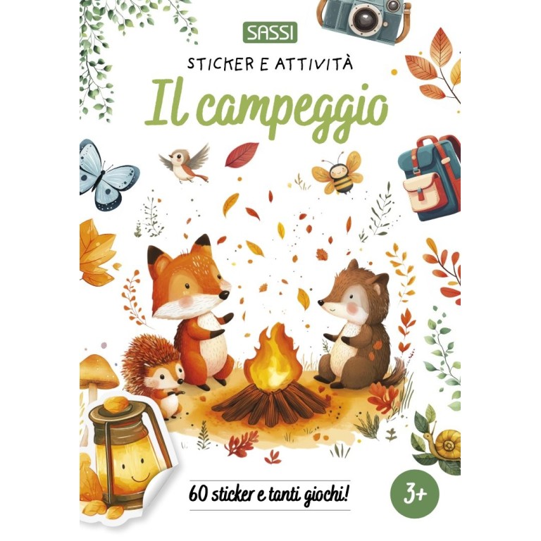 Sticker e attività. Il campeggio