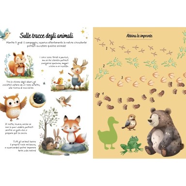 Sticker e attività. Il campeggio