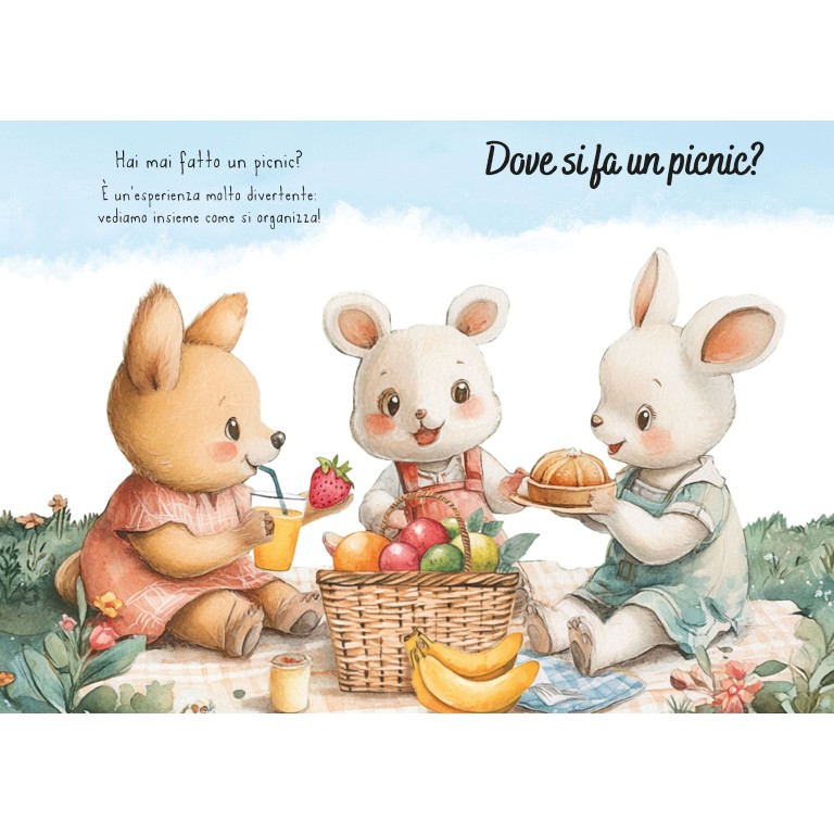 Magico puzzle ad acqua. Il picnic