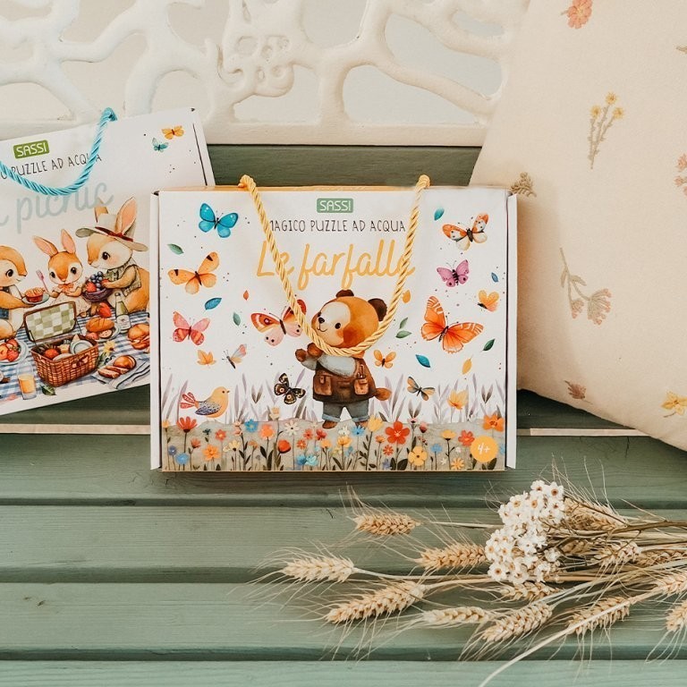 Magico puzzle ad acqua. Le farfalle