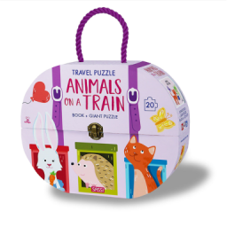 Travel Puzzle. Animals on a Train