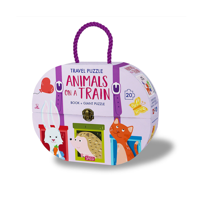 Travel Puzzle. Animals on a Train