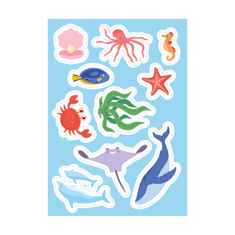 Stickers and Activities. The Sea