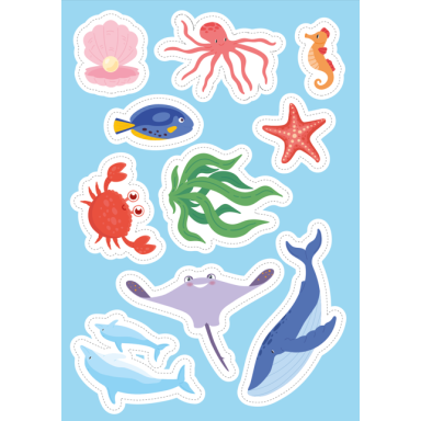 Stickers and Activities. The Sea