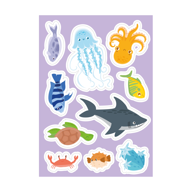 Stickers and Activities. The Sea