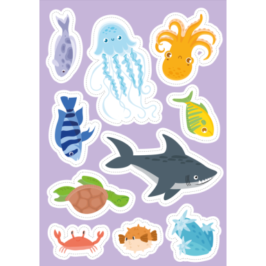Stickers and Activities. The Sea