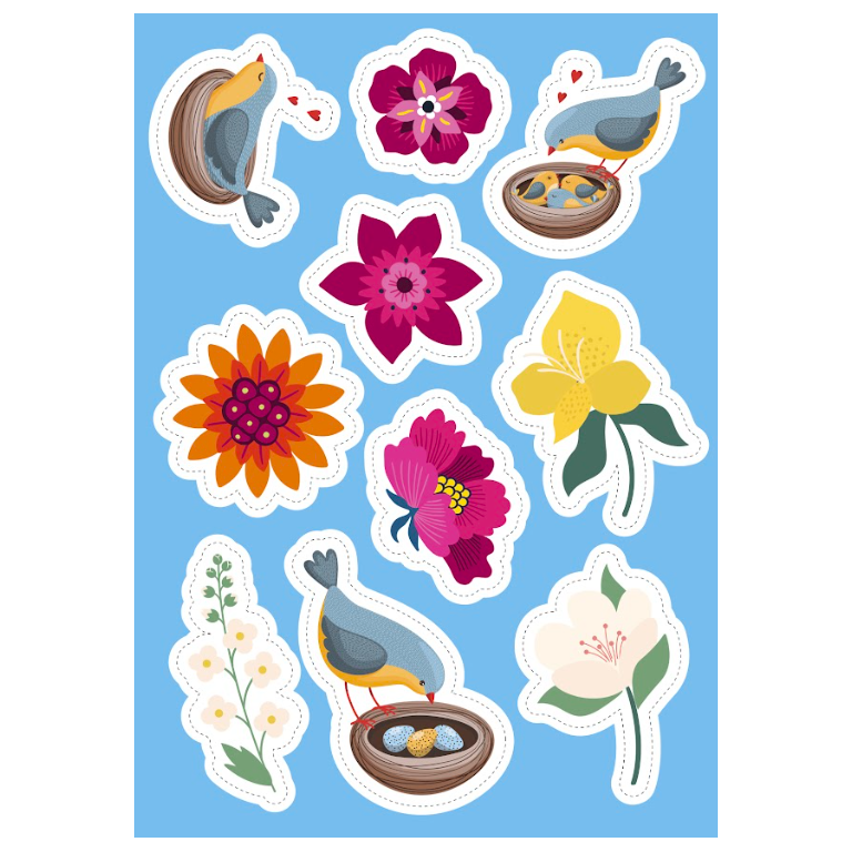 Stickers and Activities. Nature