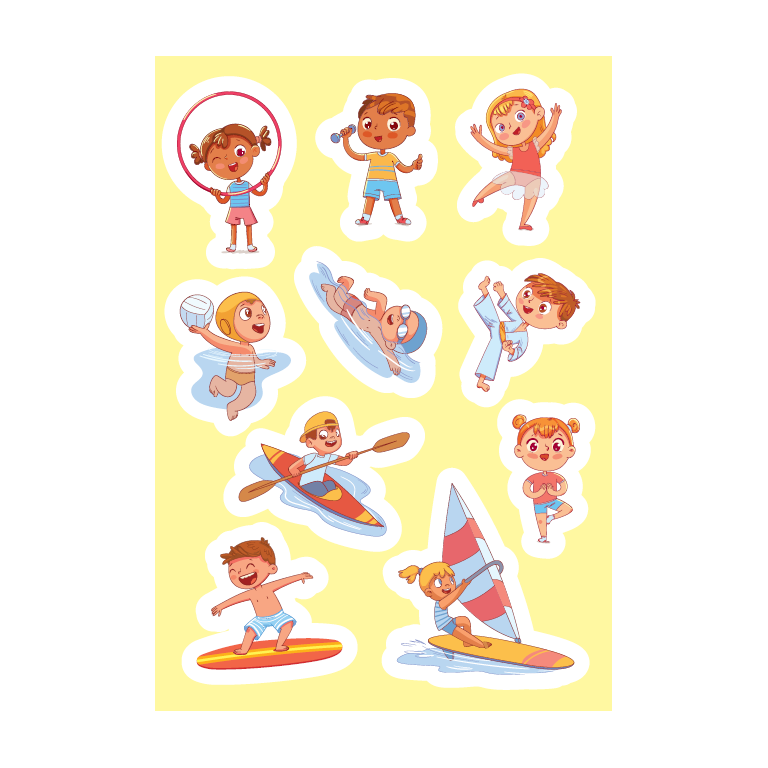 Stickers and Activities. Sports