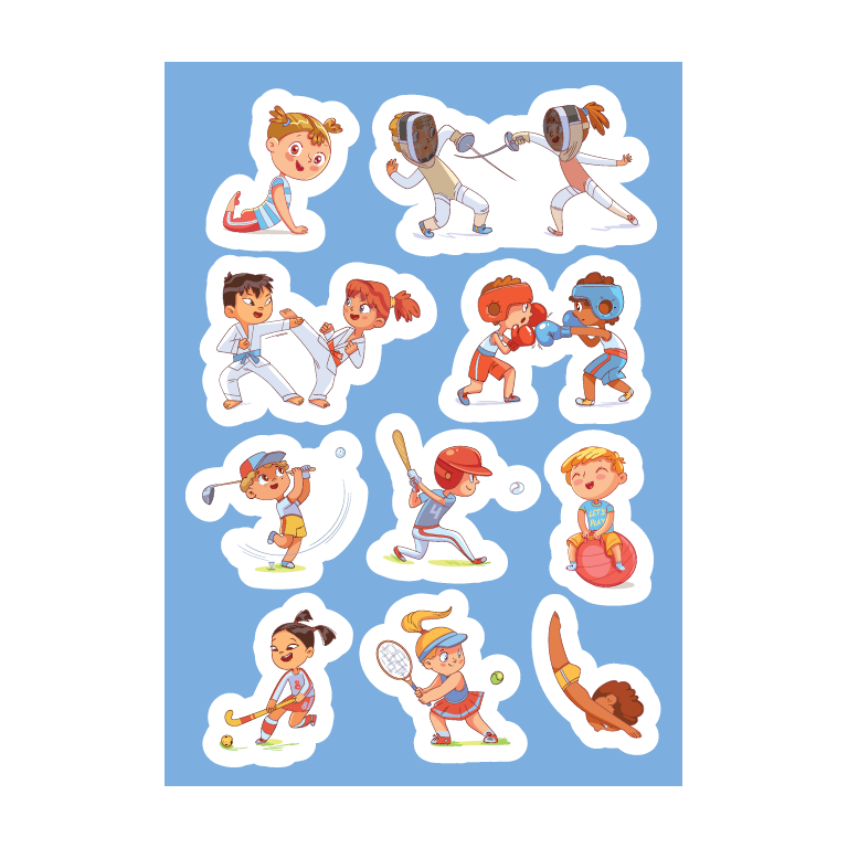 Stickers and Activities. Sports
