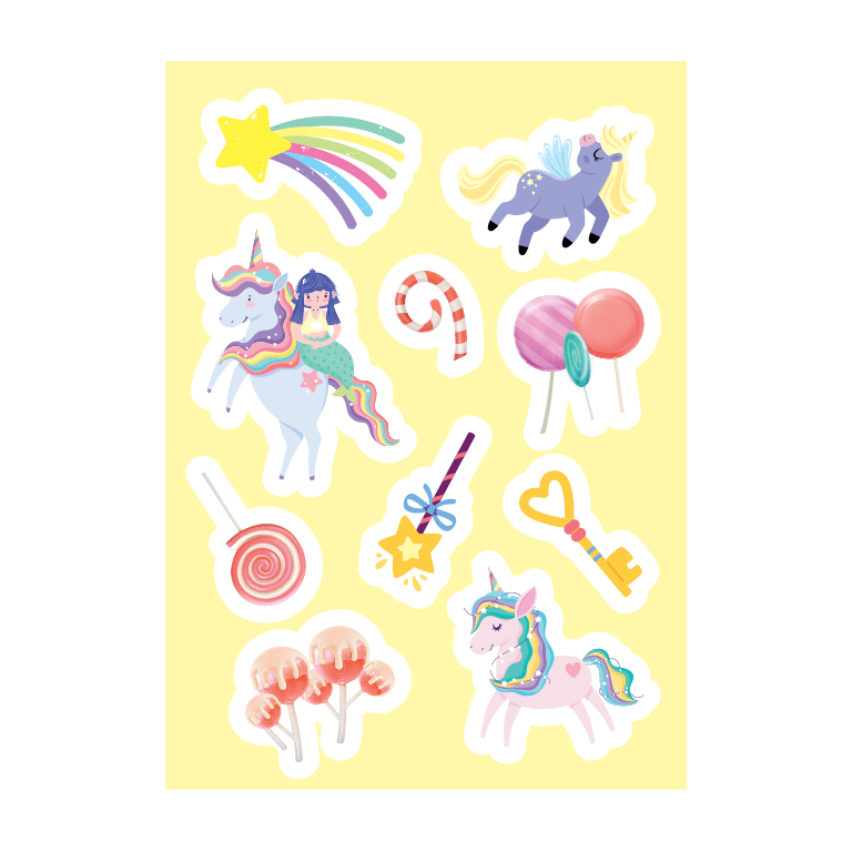 Stickers and Activities. Unicorns