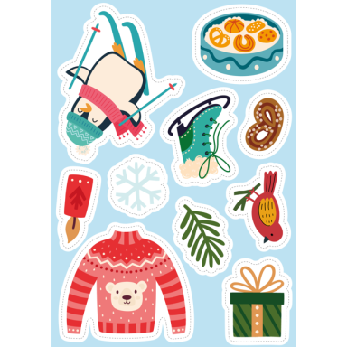 Stickers and Activities. Winter