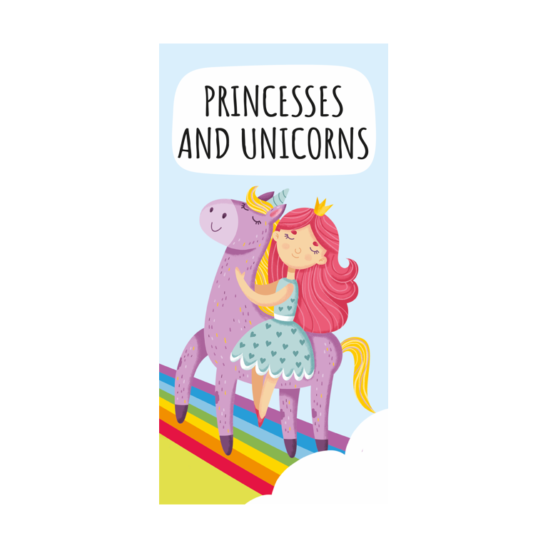 Fantasy book and puzzle - Princesses and Unicorns
