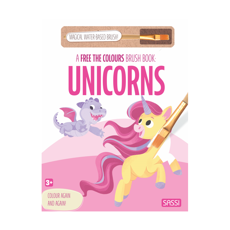 A Free the Colours Brush Book: Unicorns