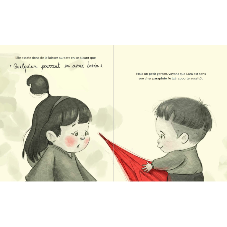 Lara et son parapluie