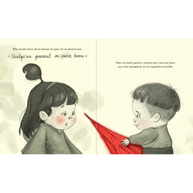 Lara et son parapluie