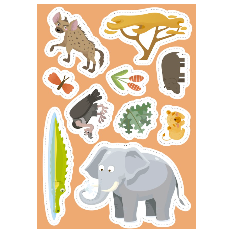 La savane. Stickers et activités