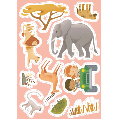 La savane. Stickers et activités