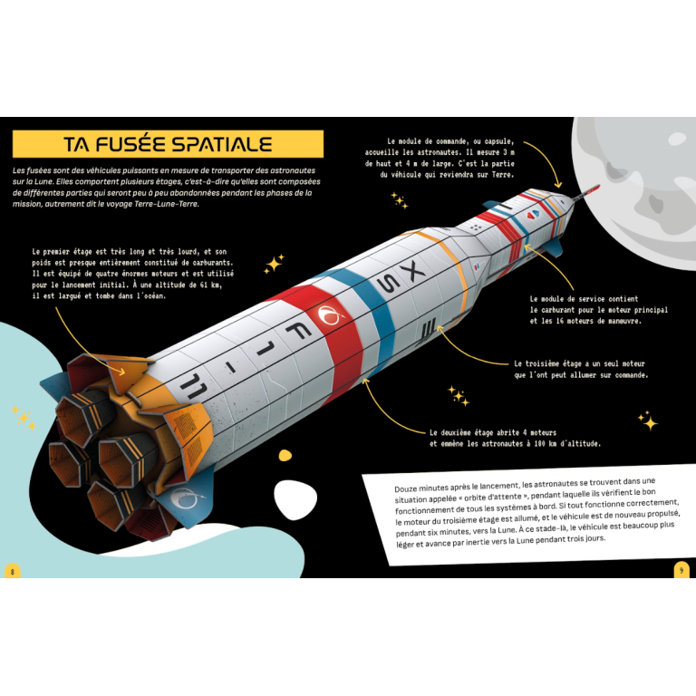 La fusée spatiale 3D e la conquête de l'espace