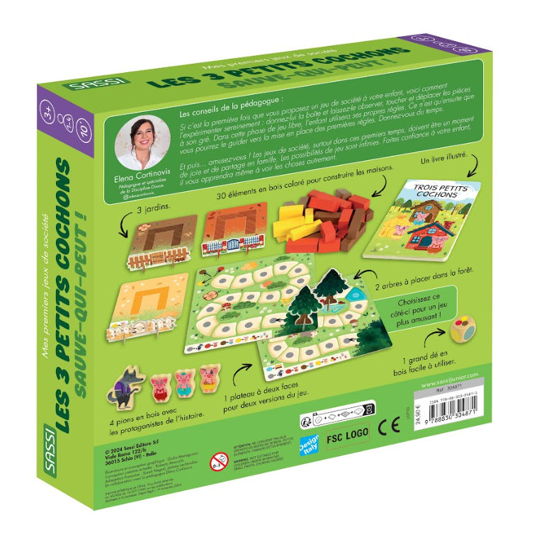 Mes premiers jeux de société. Les 3 petits cochons. Sauve-qui-peut !