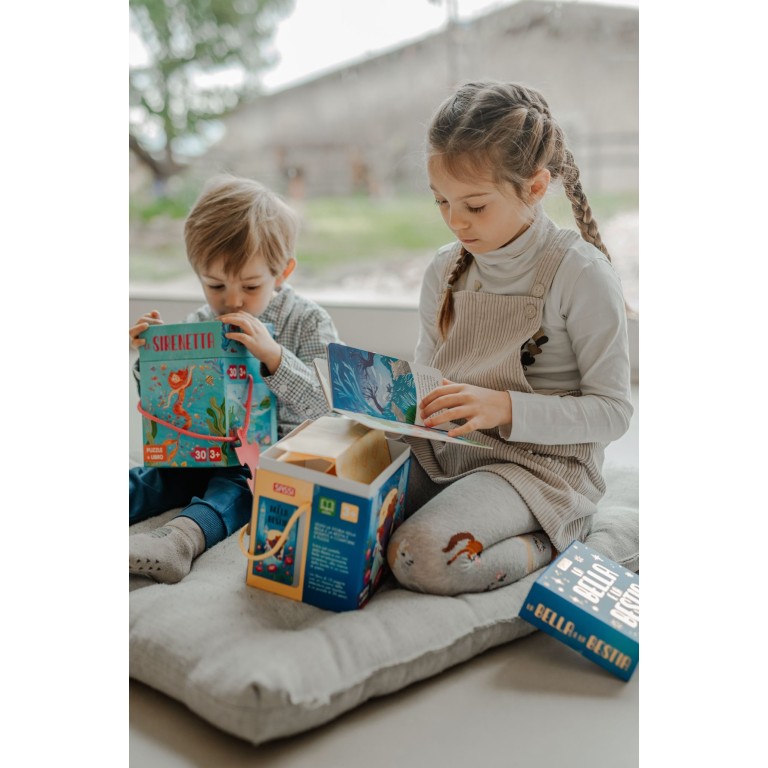 Puzzle et livre. La belle et la bête