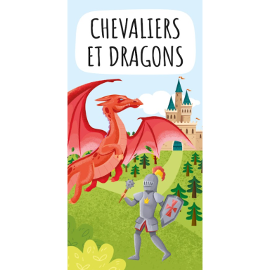 Livre et puzzle fantasy. Chevaliers et dragons