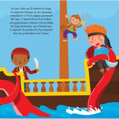 Livre et puzzle fantasy. Pirates et krakens