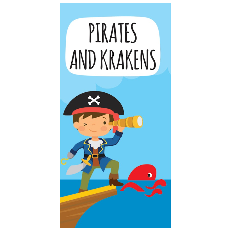 Livre et puzzle fantasy. Pirates et krakens